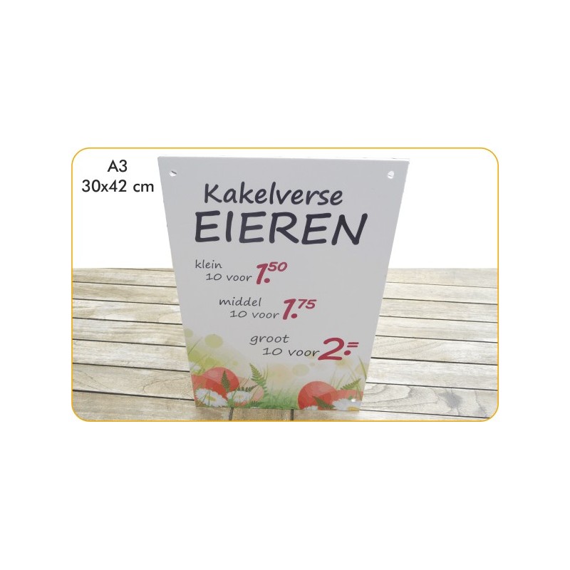 Reclameborden voor markt- en detailhandel - A3 formaat Reclameborden voor markt- en detailhandel - A3 formaat