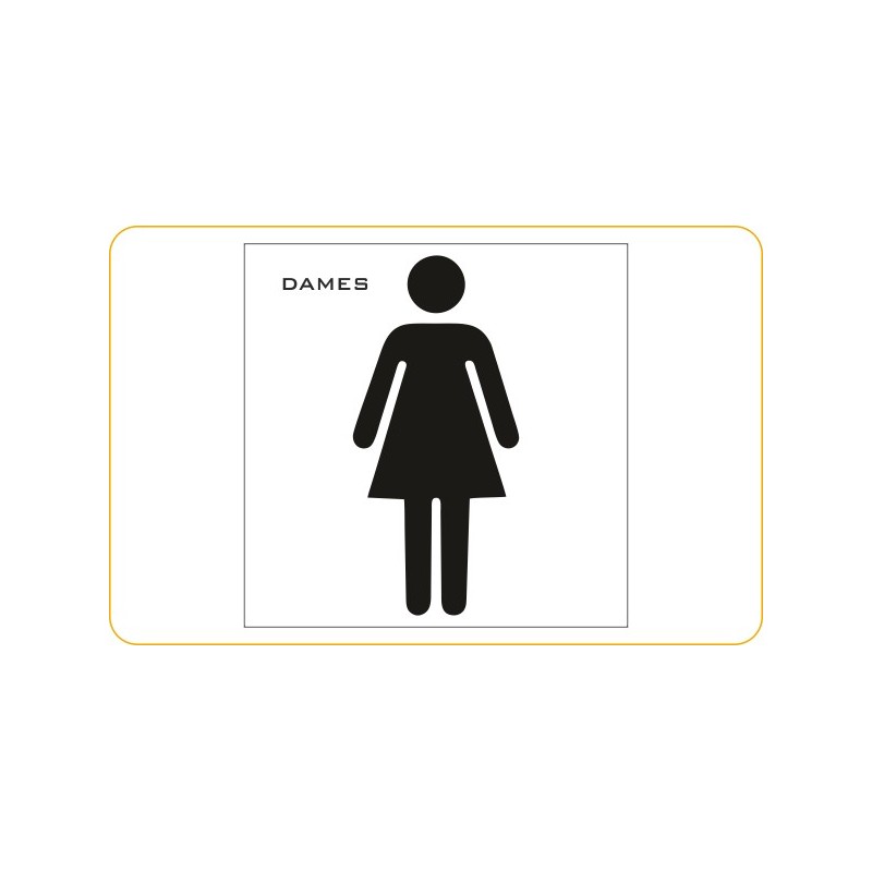 Pictogrambordje Damestoilet Pictogrambordje Damestoilet
