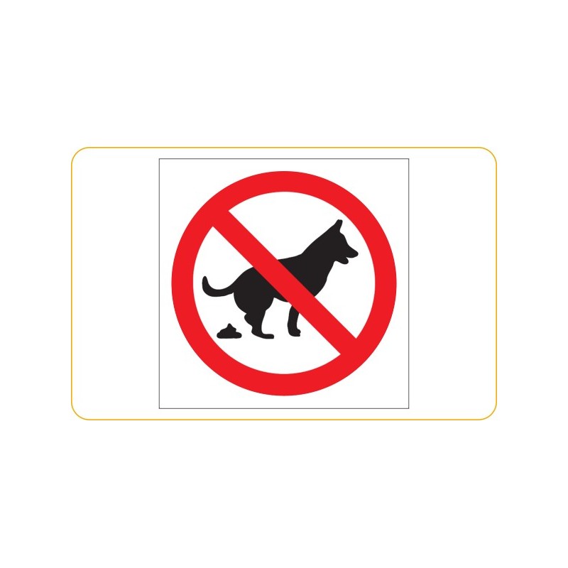 Pictogrambordje Verboden honden te laten poepen