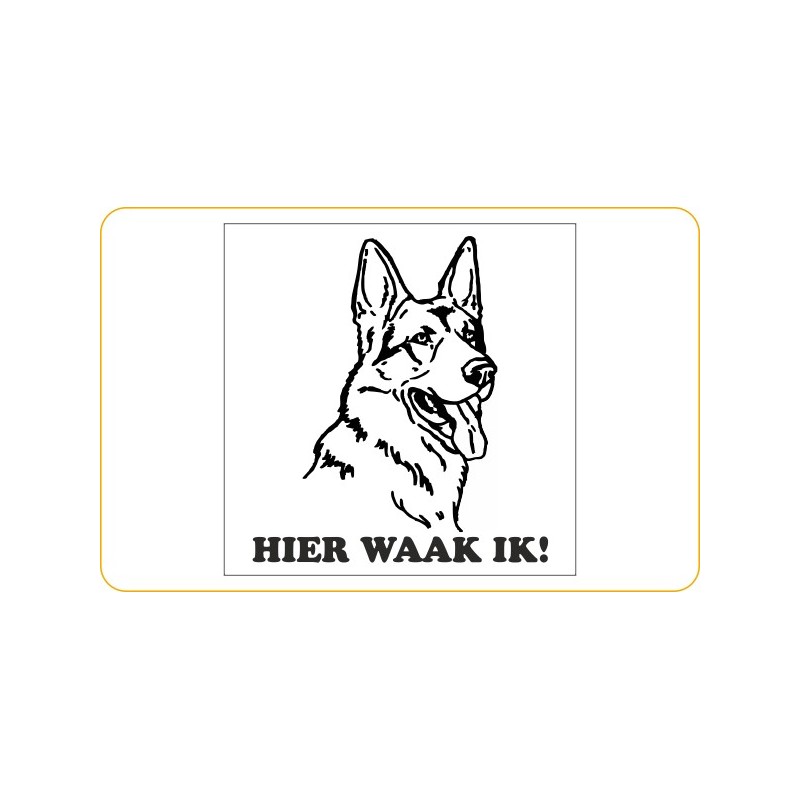 Pictogrambordje Waakhond Pictogrambordje Waakhond